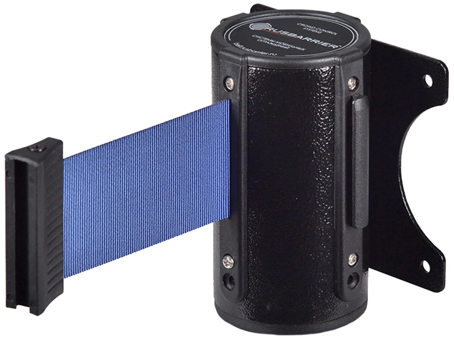 Столбик ограждения TEH_Настенный блок окрашенный с вытяж.лентой 2 м синий