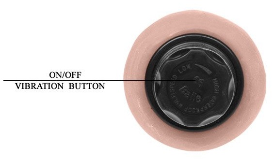 Водонепроницаемый вибратор телесного цвета - 24,5 см.