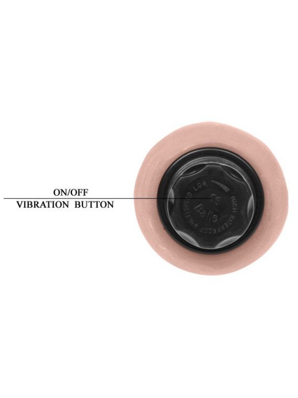 Водонепроницаемый вибратор телесного цвета - 24,5 см.