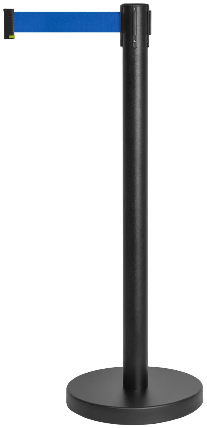 Стойка ограждения Alt с вытяжной лентой 3м. сталь окрашенная синий