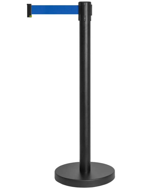 Стойка ограждения Alt с вытяжной лентой 3м. сталь окрашенная синий