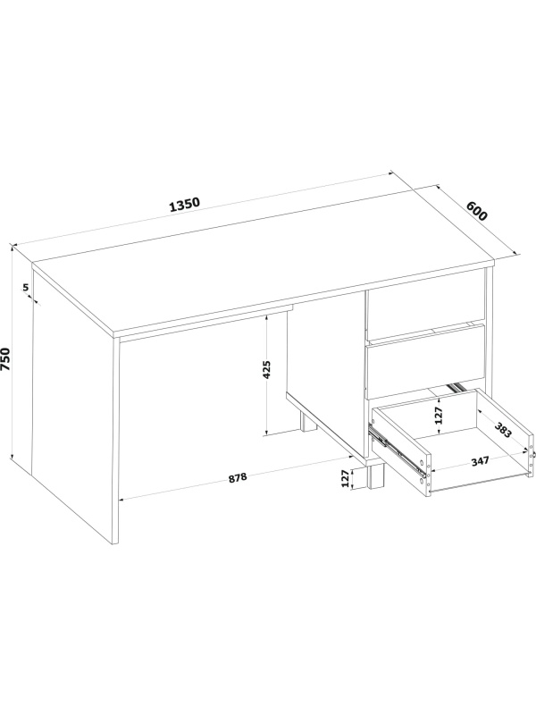 Стол Компьютерный Сокол_СПМ-210 Белый