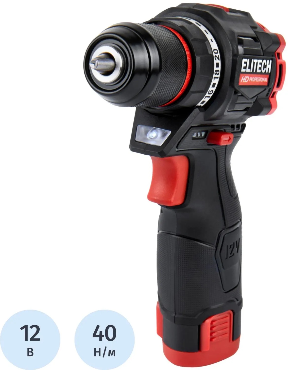 Дрель-шуруповерт ELITECH HD CD 12L2 (E2201.038.01)