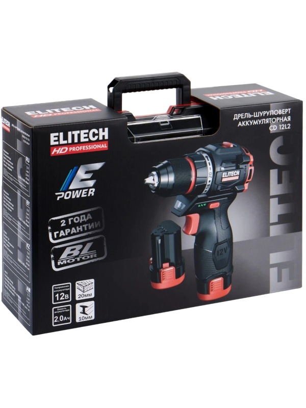 Дрель-шуруповерт ELITECH HD CD 12L2 (E2201.038.01)
