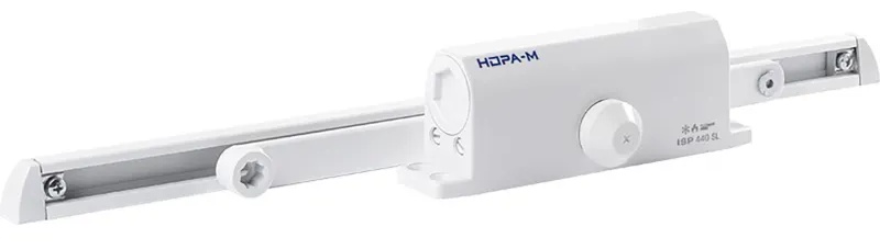 Доводчик ISPARUS SL 440 Slider (от 70 до 130 кг) (бел.) со скольз тягой