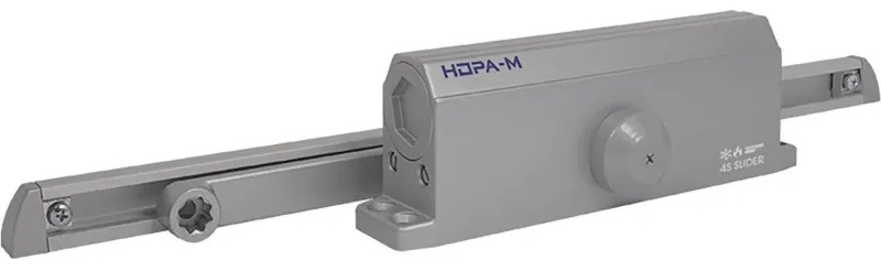 Доводчик НОРА-М SL №4S Slider (от 70 до 110 кг) (сер.) со скольз тягой