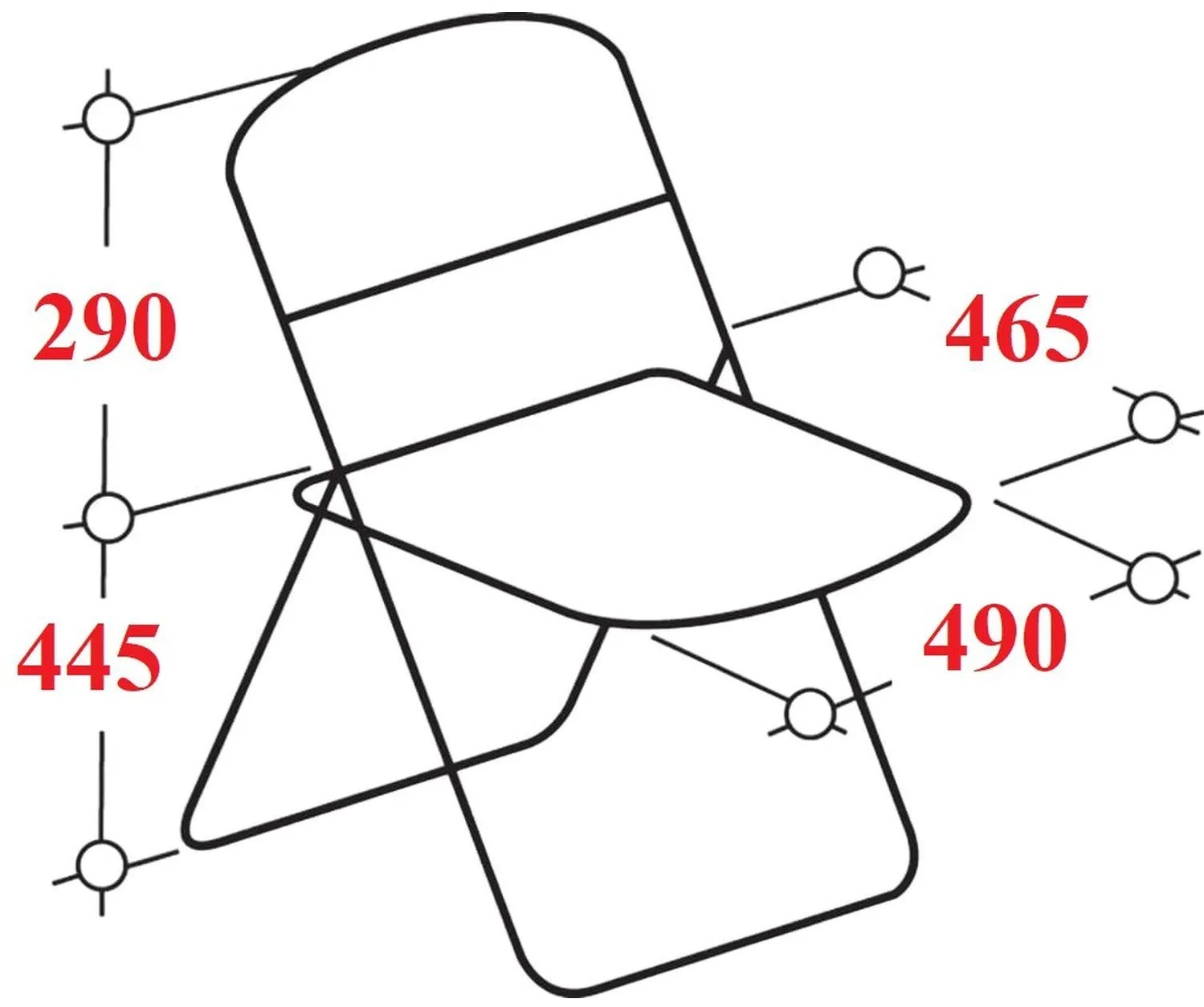 Стул складной FOLDER mod.3017H мет плас 49x46.5x73.5 бел/сер 6шт/уп