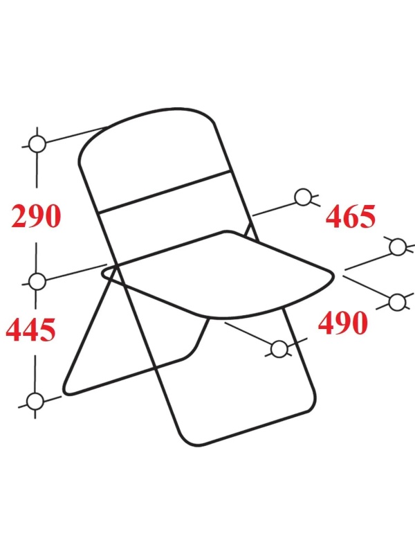 Стул складной FOLDER mod.3017H мет плас 49x46.5x73.5 бел/сер 6шт/уп