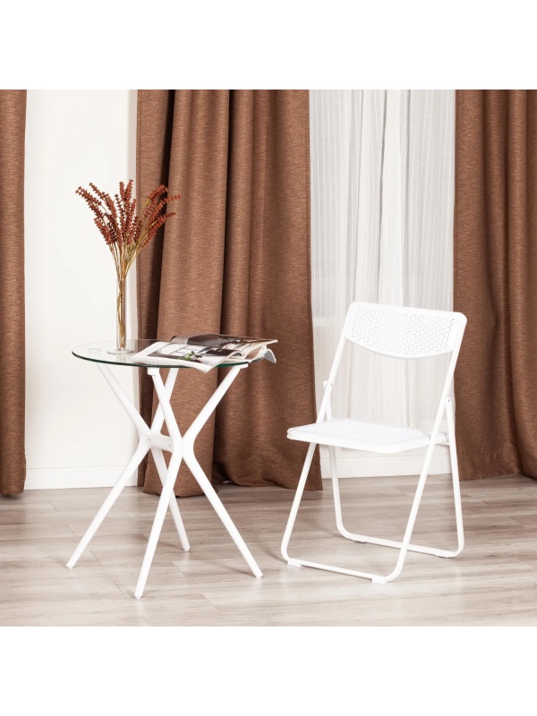 Стул складной FOLDER mod.3016 мет пласт 48,5х48х82,5 белый 6шт/уп