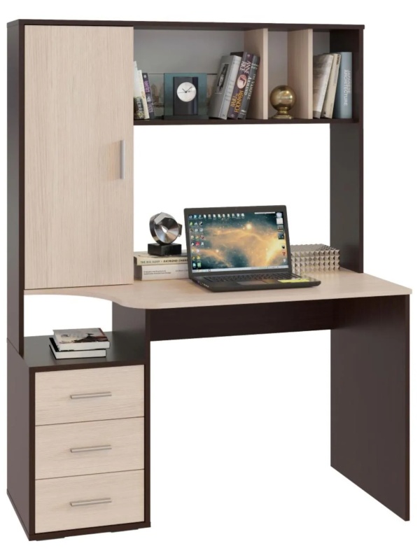 Стол компьютерный Сокол КСТ-16  Венге/беленый дуб