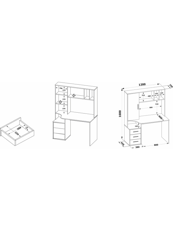 Стол компьютерный Сокол КСТ-16  Венге/беленый дуб