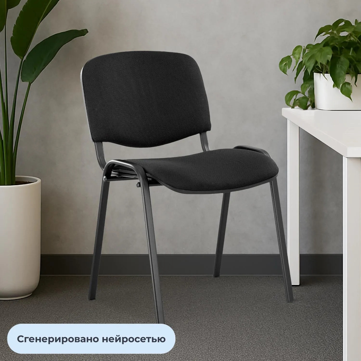 Стул 0MX_UA_EChair Rio(ИЗО/ISO) черн, ткань черная С-11