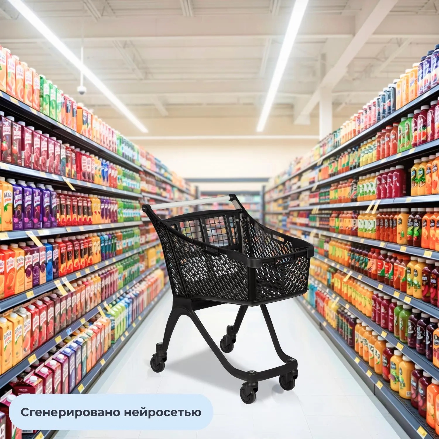 Тележка покупательская REK_Комус Мебель пластиковая Т100