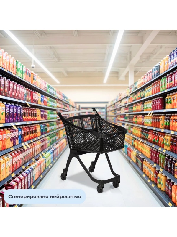 Тележка покупательская REK_Комус Мебель пластиковая Т100