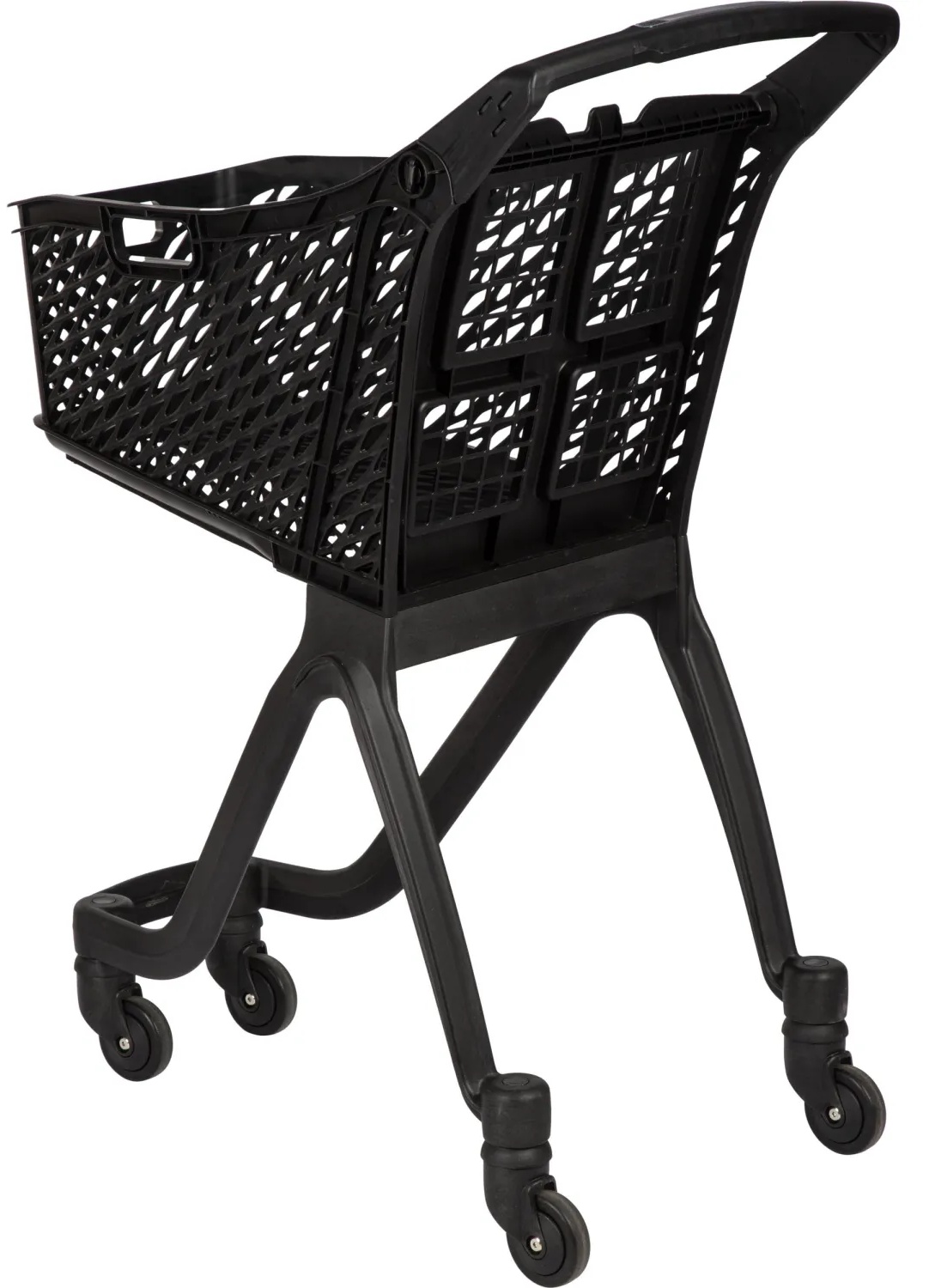 Тележка покупательская REK_Комус Мебель пластиковая Т060 ручка с дисплеем