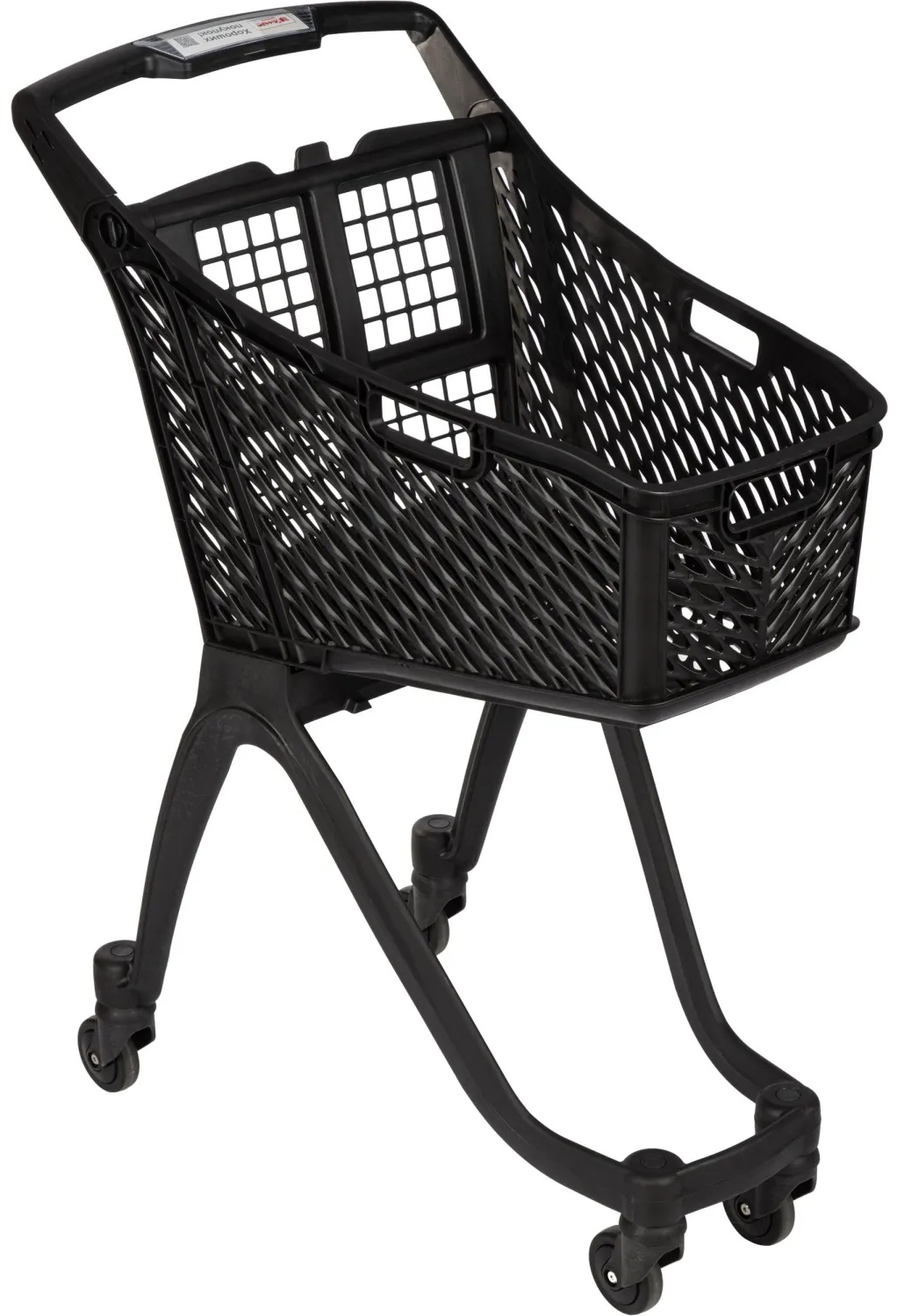 Тележка покупательская REK_Комус Мебель пластиковая Т060 ручка с дисплеем