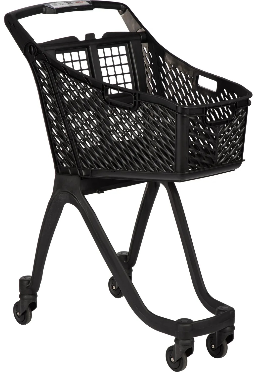 Тележка покупательская REK_Комус Мебель пластиковая Т060 ручка с дисплеем