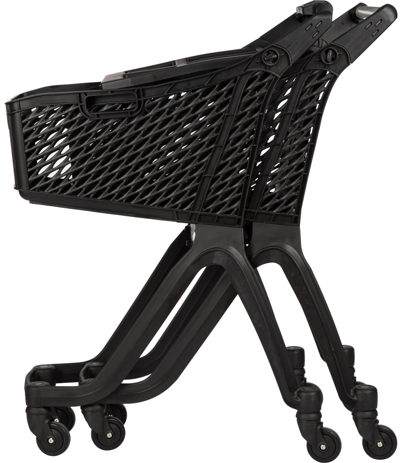 Тележка покупательская REK_Комус Мебель пластиковая Т060 ручка с дисплеем