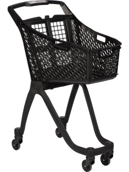 Тележка покупательская REK_Комус Мебель пластиковая Т060 ручка с дисплеем