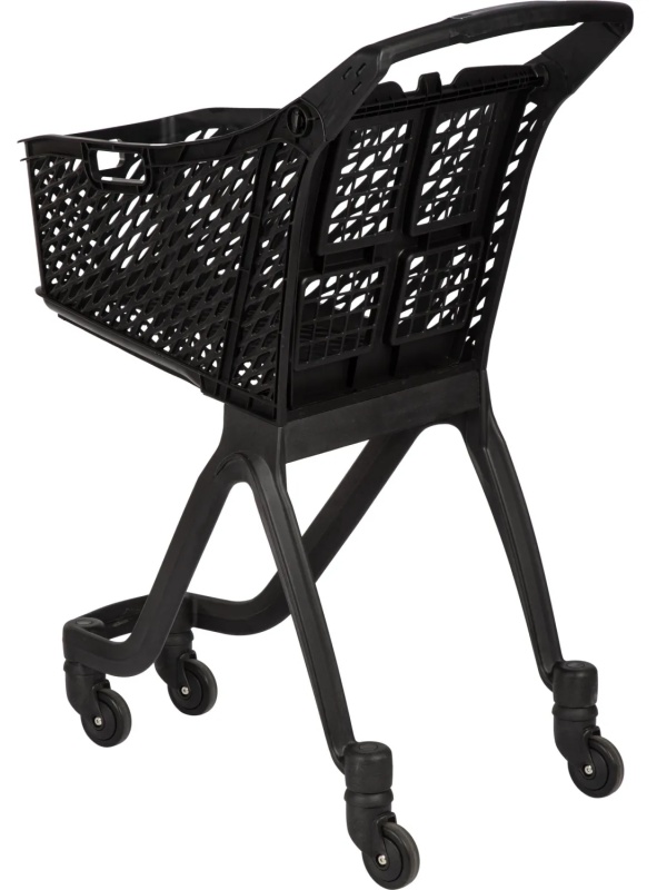 Тележка покупательская REK_Комус Мебель пластиковая Т060 ручка с дисплеем