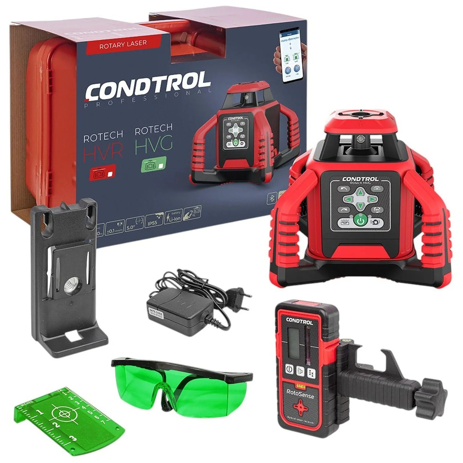 Нивелир лазерный ротационный CONDTROL Roto HVG, 600 метров