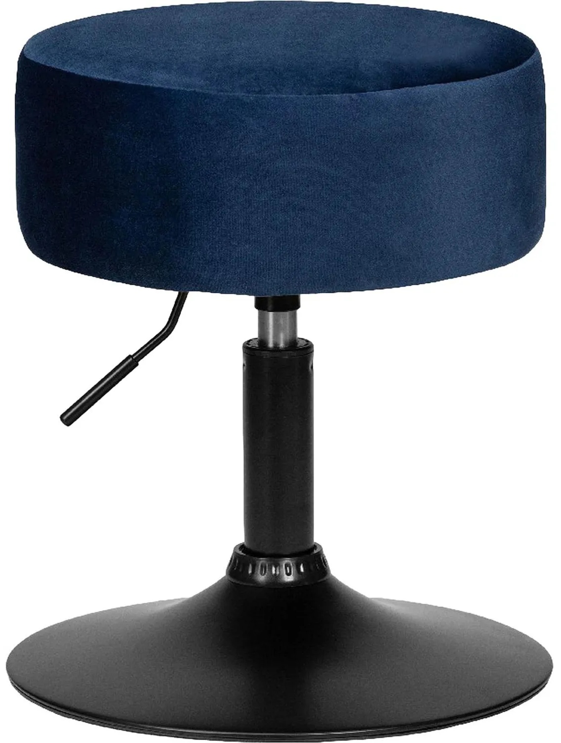 Табурет - Пуф LO_DOBRIN DANNY BLACK LM-2050_B-M_V-MJ9-117 синий велюр