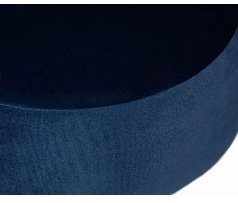 Табурет - Пуф LO_DOBRIN DANNY BLACK LM-2050_B-M_V-MJ9-117 синий велюр