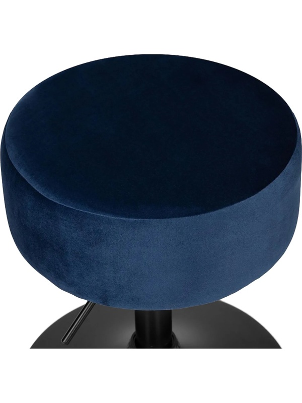 Табурет - Пуф LO_DOBRIN DANNY BLACK LM-2050_B-M_V-MJ9-117 синий велюр
