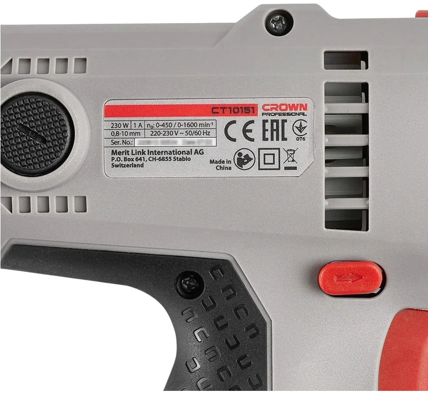 Шуруповерт сетевой CROWN CT10151