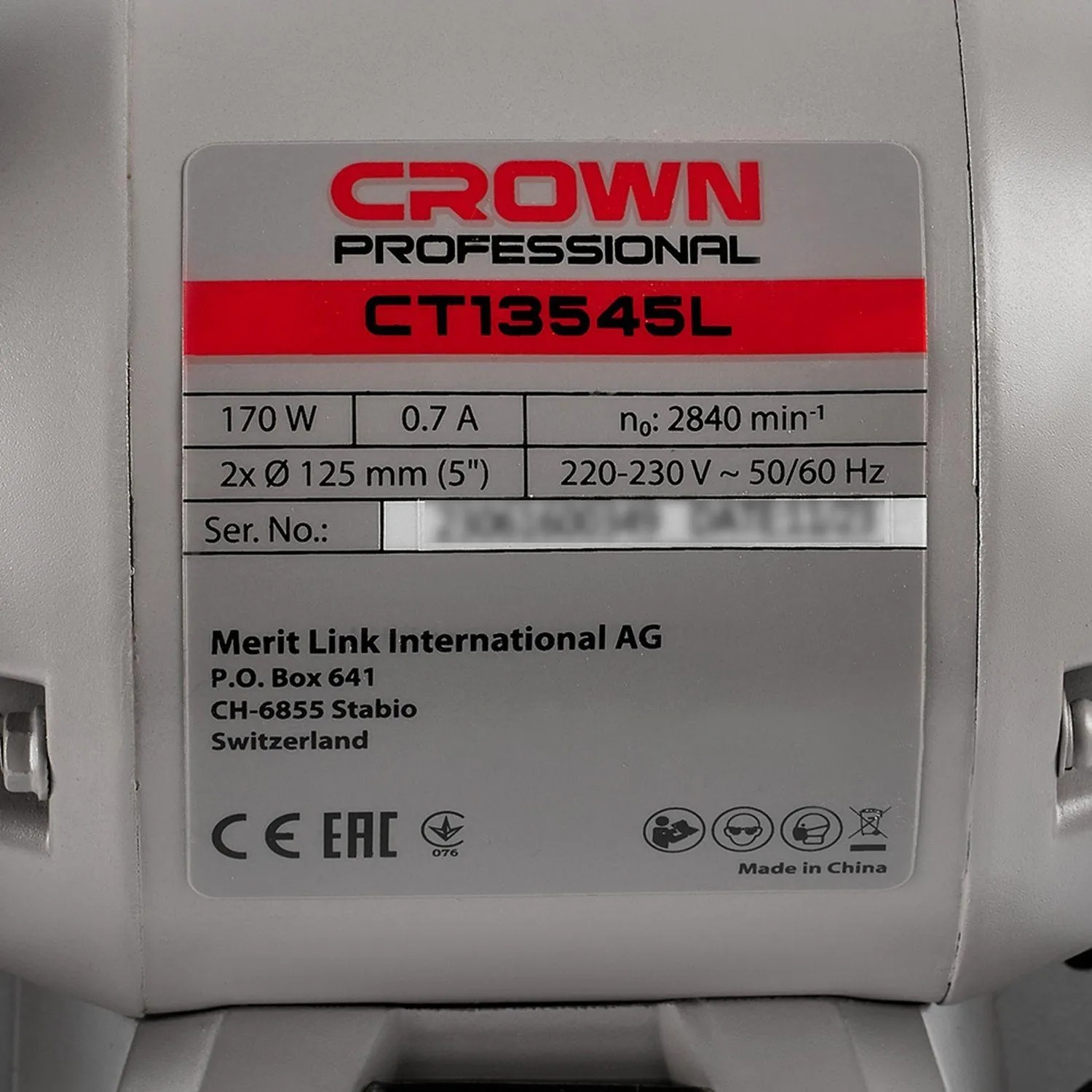 Станок точильный CROWN CT13545L