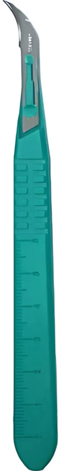 Скальпель хирург, однор., лезвие из нерж.стали р-12, RIBBEL 10шт/уп