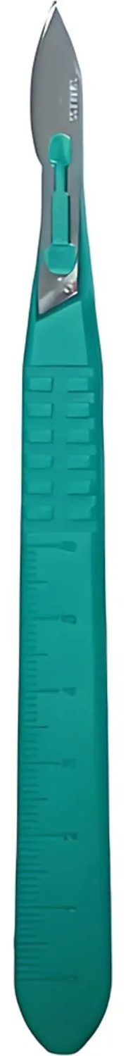 Скальпель хирург, однор., лезвие из нерж.стали р-13, RIBBEL 10шт/уп