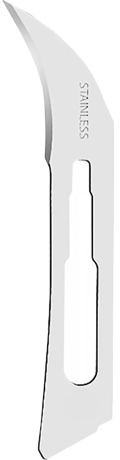 Лезвие для скальпеля стерил. из нерж.стали р-12, RIBBEL 100шт/уп