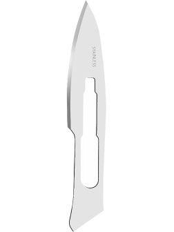 Лезвие для скальпеля стерил. из нерж.стали р-18, RIBBEL 100шт/уп