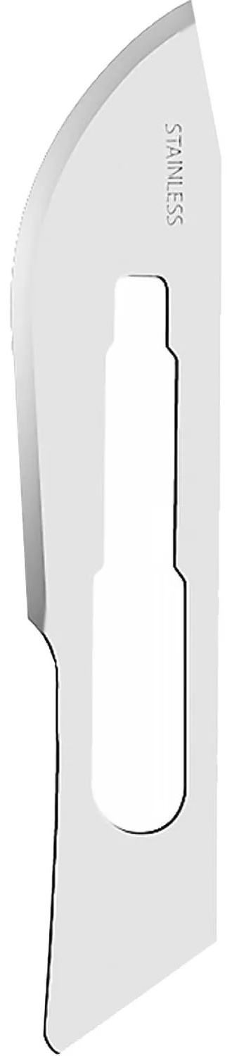 Лезвие для скальпеля стерил. из нерж.стали р-20, RIBBEL 100шт/уп