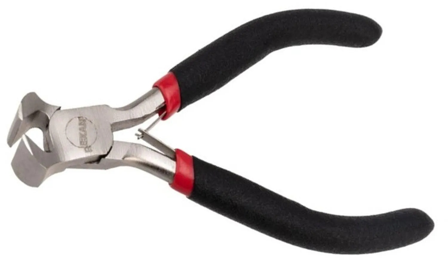 Кусачки торцевые мини 100мм никел., авторазжим, облив. рук. REXANT 12-4605