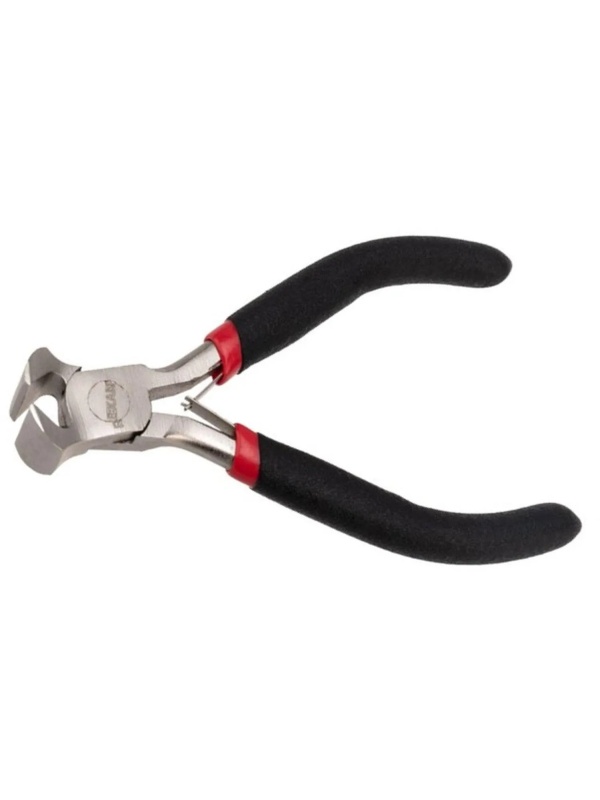 Кусачки торцевые мини 100мм никел., авторазжим, облив. рук. REXANT 12-4605