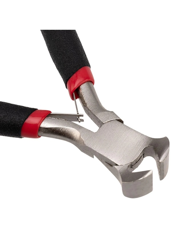 Кусачки торцевые мини 100мм никел., авторазжим, облив. рук. REXANT 12-4605