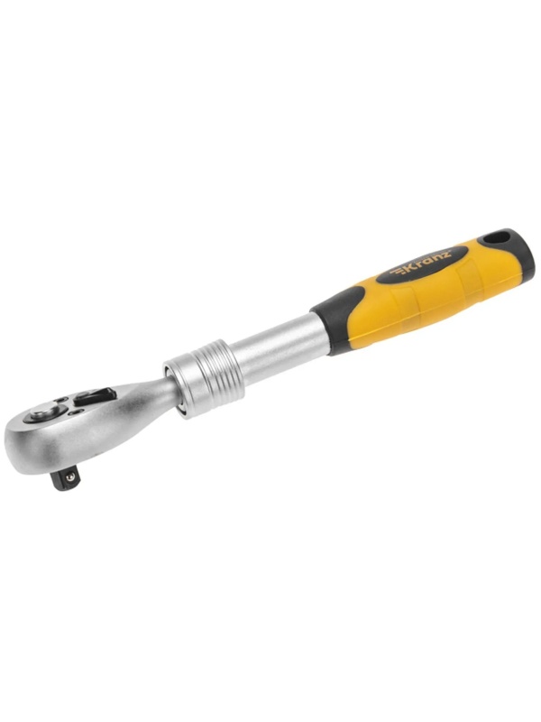 Ключ телеск. трещ. 1/4, 162-210мм, CrV, двухкомп рукоятка KRANZ KR-12-8413