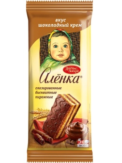 Пирожное Аленка бисквитное вкус шоколадный крем, 150г