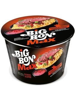 Лапша Биг Бон с соусом говядина гриль, 95гx24шт