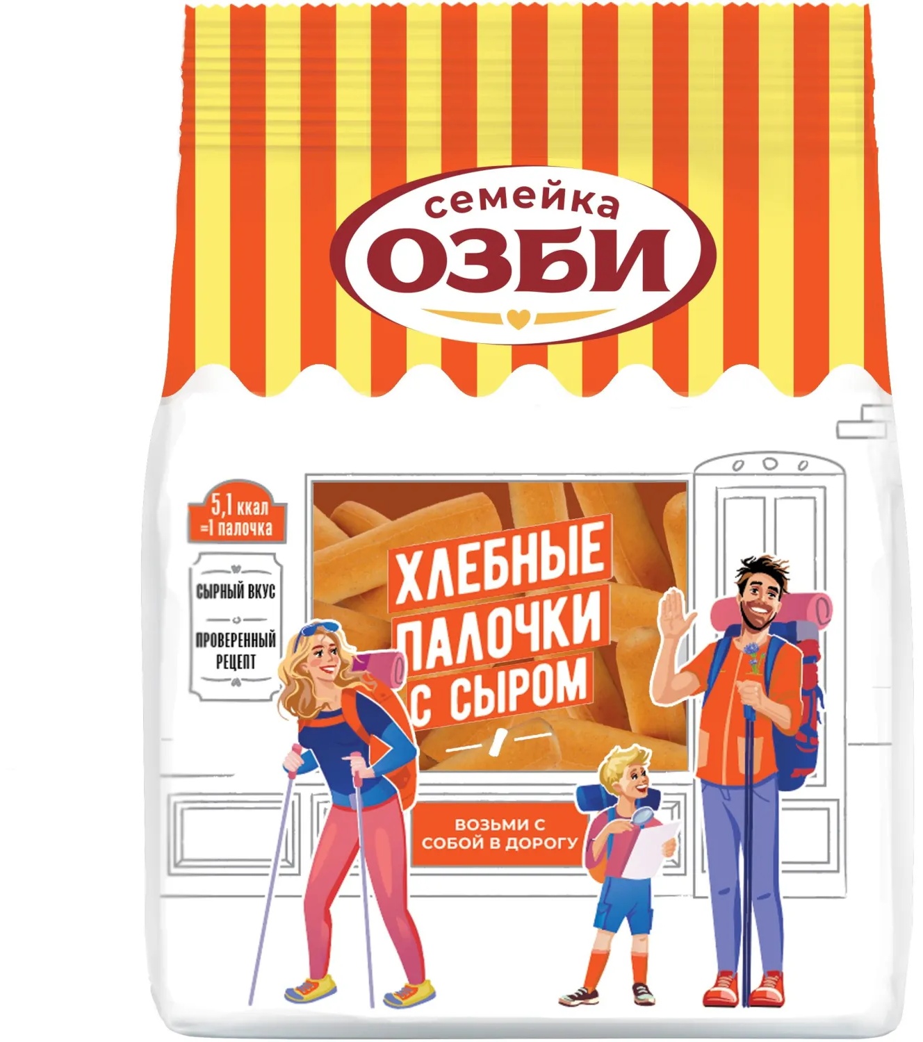 Хлебные палочки Семейка ОЗБИ с сыром, 150гx10шт/уп, 921