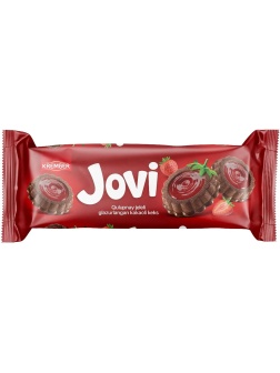Кекс JOVI Krember с клубничным желе в глазури, 180г