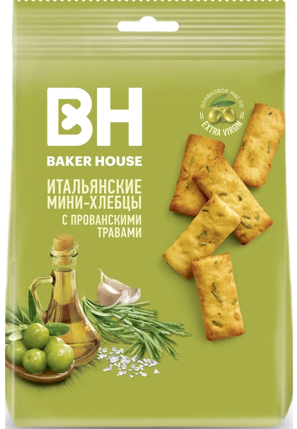Хлебцы мини Baker House Итальянские прованские травы, 110г