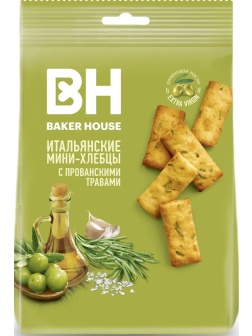 Хлебцы мини Baker House Итальянские прованские травы, 110г