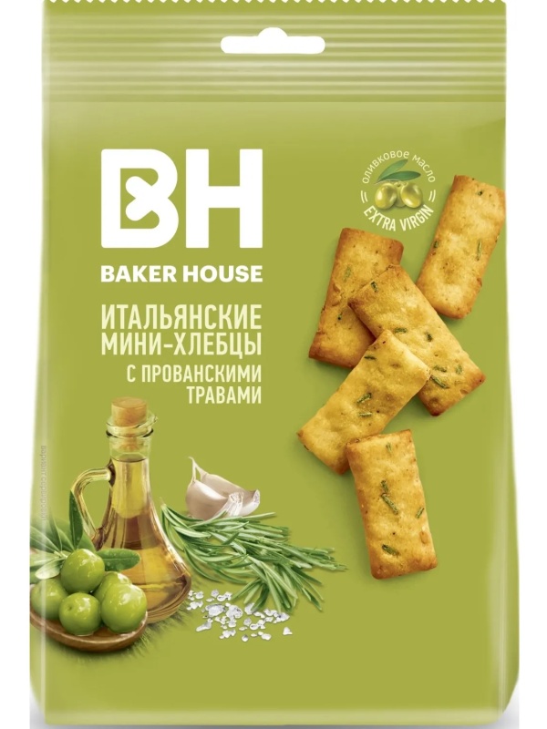 Хлебцы мини Baker House Итальянские прованские травы, 110г