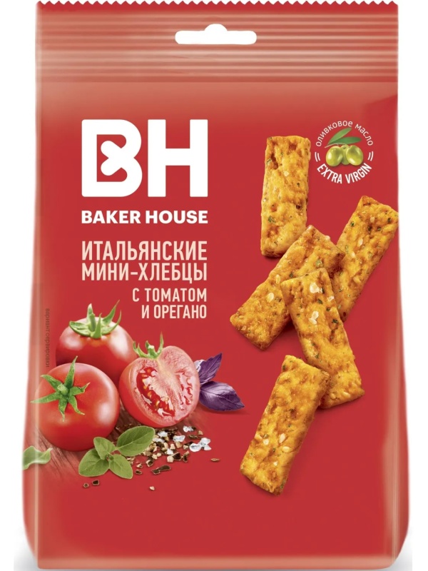 Хлебцы мини Baker House Итальянские томат, 110г