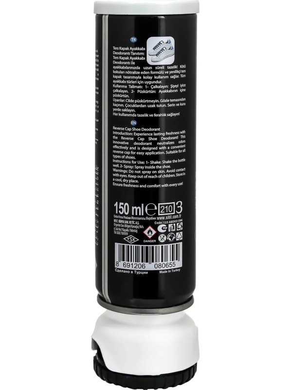 Дезодорант для обуви Black Edition Shoe Deodorant 150мл 123 ABDEO SNK