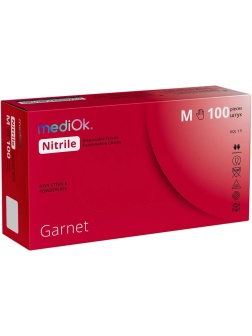 Перчатки нитрил. н/с. н/о, красные MediOk (M) 50п/уп, 4гр