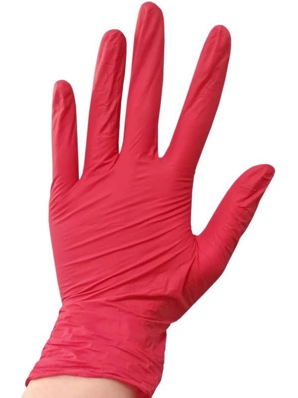 Перчатки нитрил. н/с. н/о, красные MediOk (M) 50п/уп, 4гр